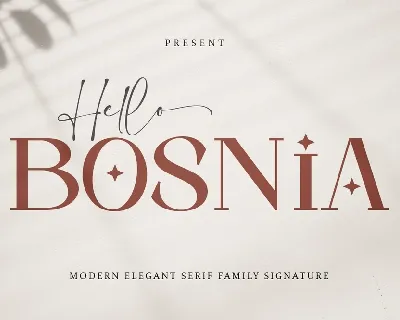 Hello Bosnia font