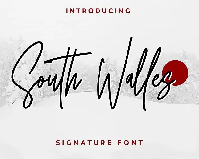 South Walles Signature font