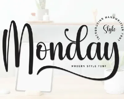 Monday Script Typeface font