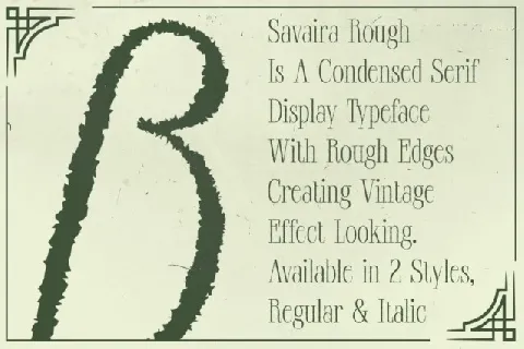 Savaira Rough font