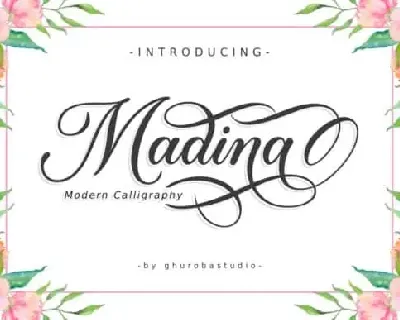Madina Calligraphy font