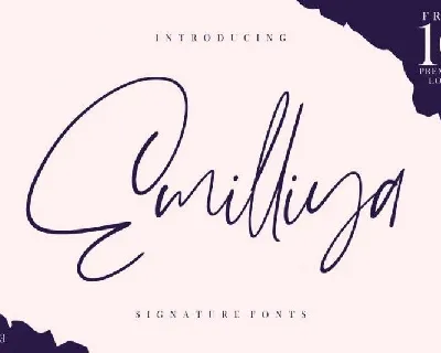 Emilliya Signature font
