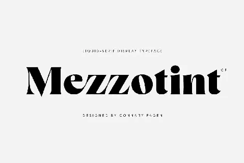 Mezzotint CF font