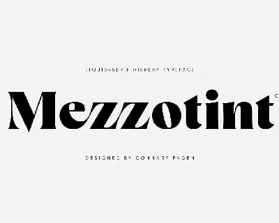 Mezzotint CF font