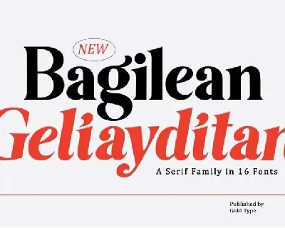 Bagilean Geliayditan font