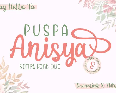 Puspa Anisya Script font