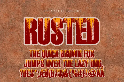 RUSTED PERSONAL USE font