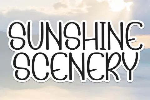 Sunshine Scenery Display font