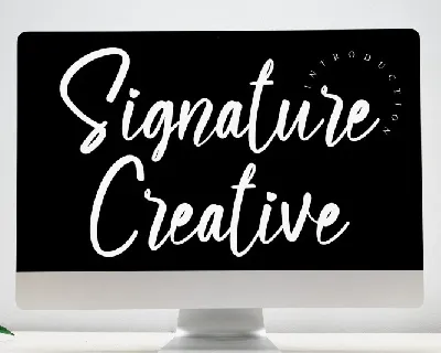 Signature Creative Script font