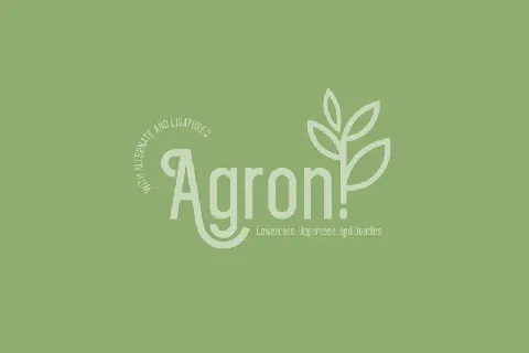 Agron Display font