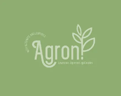 Agron Display font