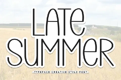 Late Summer Display font