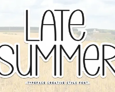 Late Summer Display font