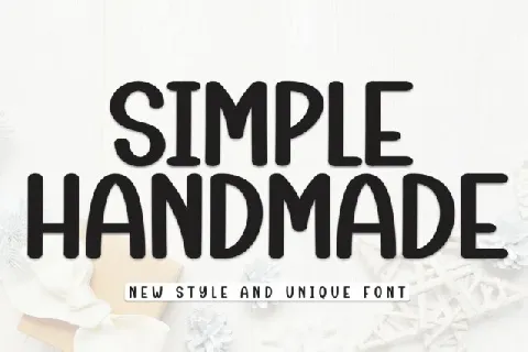 Simple Handmade Display Typeface font