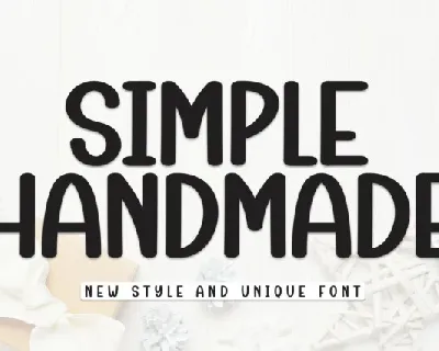 Simple Handmade Display Typeface font