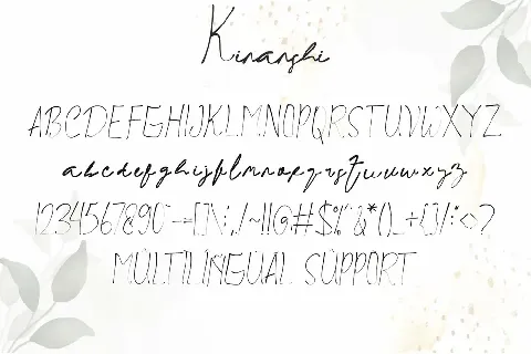 Kinanshi font