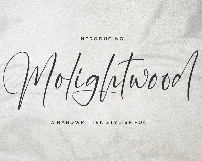 Molighwood font