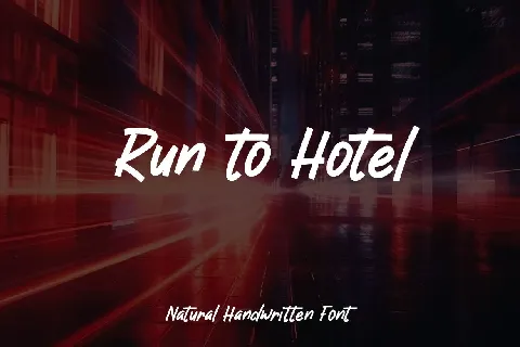 Run To Hotel font