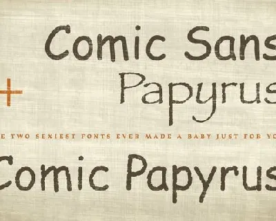 Comic Papyrus font