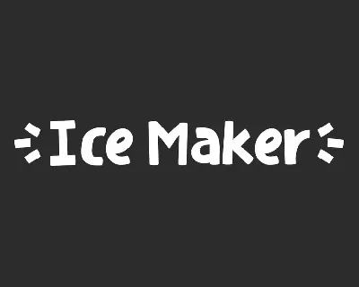 Ice Maker Demo font