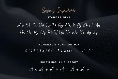 Gittany Signature font