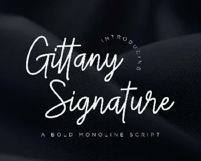 Gittany Signature font