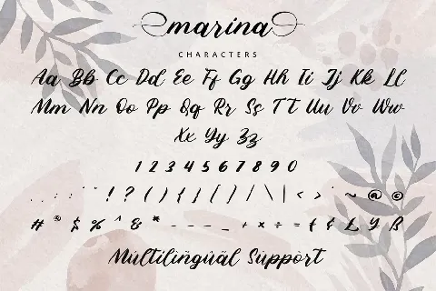 Marina font