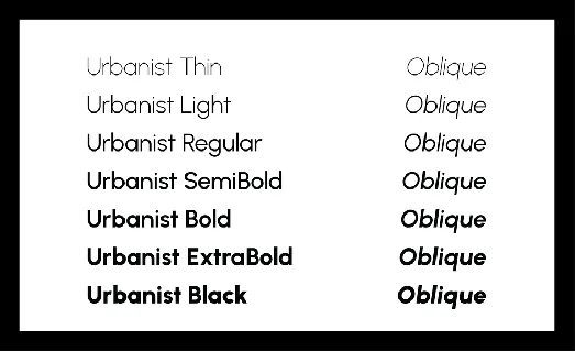 Urbanist Family font