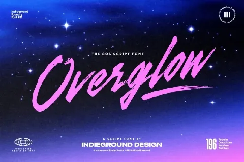 Overglow font