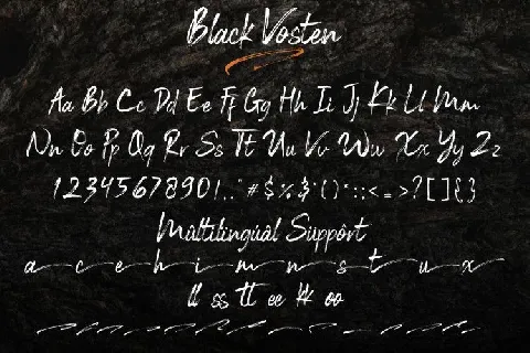 Black Vosten Brush font