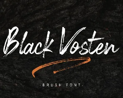 Black Vosten Brush font