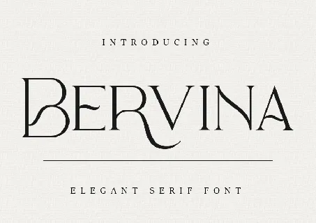 Bervina Stylish Serif font