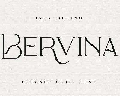 Bervina Stylish Serif font