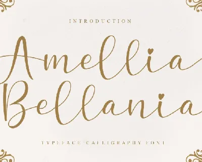 Amellia Bellania Calligraphy font