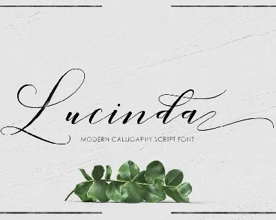 Lucinda Script font