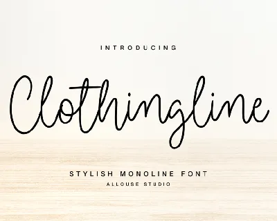 Clothingline font