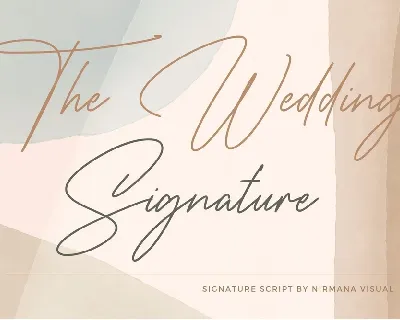 The Wedding Signature font