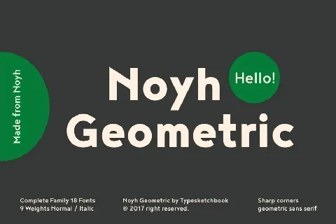 Noyh Geometric Family font