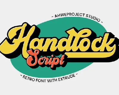 Handlock – Retro Script font