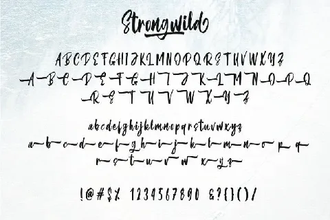 Strongwild Brush font