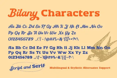 Bilany font