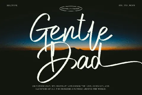 Gentle Dad - Personal Use font