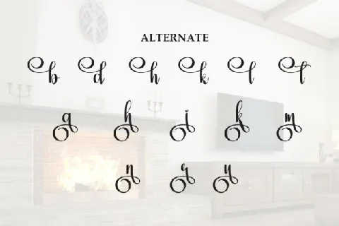 Fireplace Script font