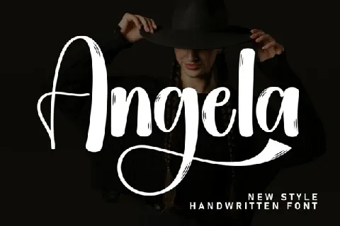 Angela Brush font