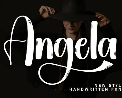 Angela Brush font