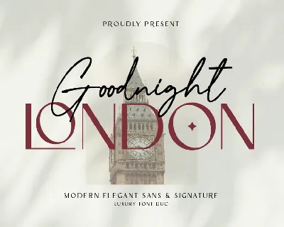 Goodnight London font