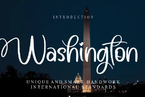 Washington Calligraphy font