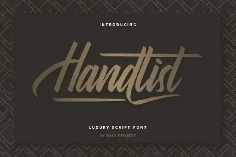 Handlist Calligraphy font