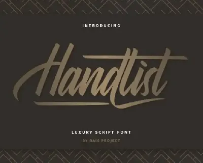 Handlist Calligraphy font