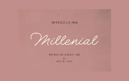 Millenial Script font